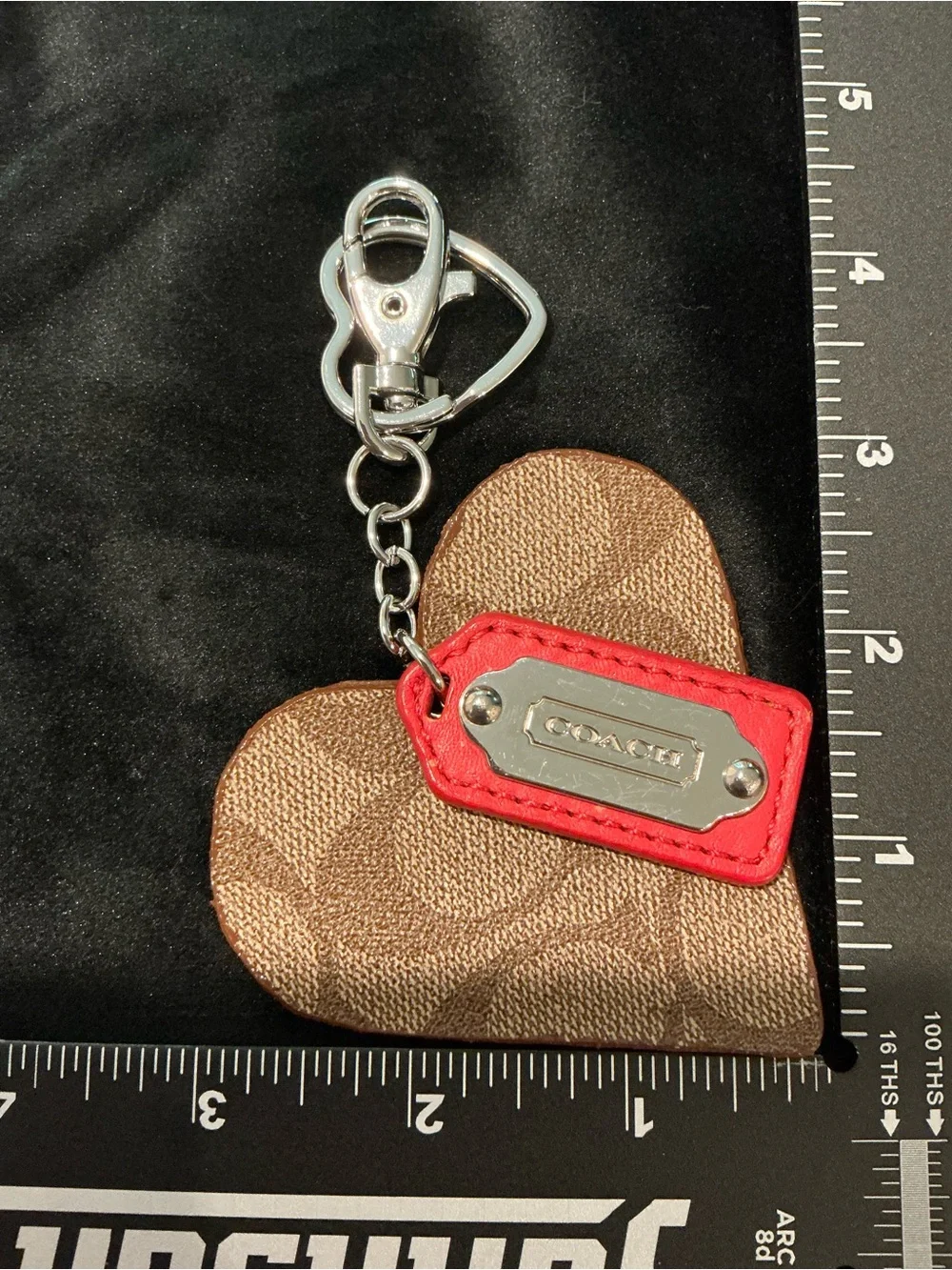 Handmade key/bag charm with Coach Hangtag